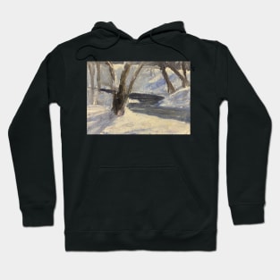 Snowy River Oil on Canvas Hoodie